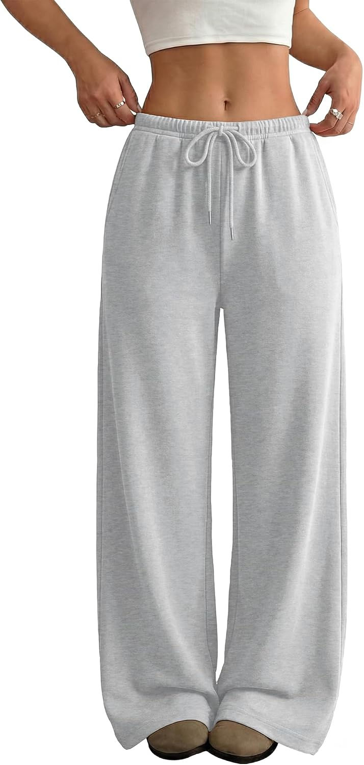 Thumbnail: JEKAOYI Wide Leg Sweatpants for Women High Waisted Baggy Sweat Track Pants Draws