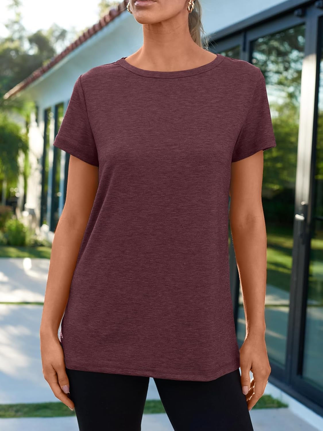 Trendy Queen Womens Off the Shoulder Tops Oversized Summer Spring T-Shirts 2026