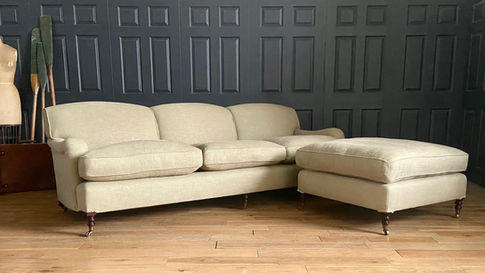 Woodsmoor Sofa in Designers Guild Straw Brera Lino IV Linen