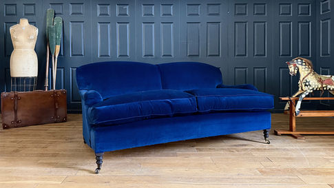 Woodsmoor Large Two Seater Sofa in Ocean Drive Cotton Velvet