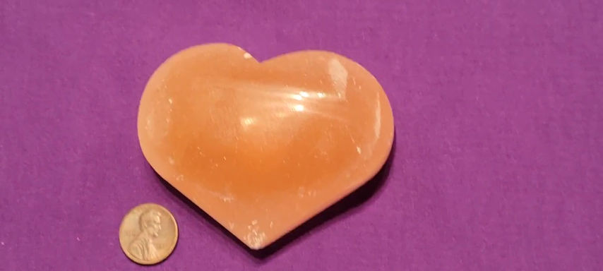 Thumbnail: Selenite Heart Worry Stone