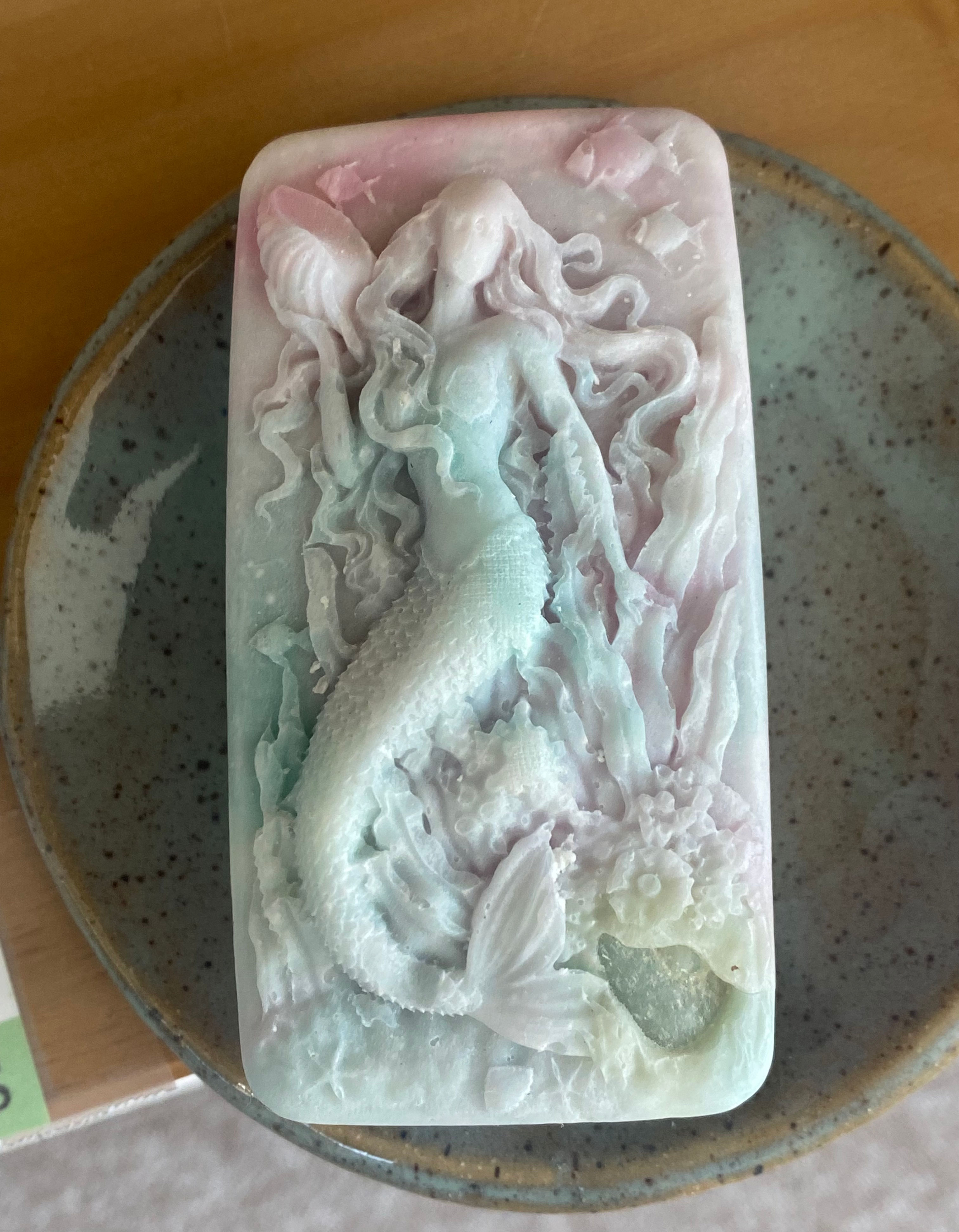 Mermaid Soap with Seaglass