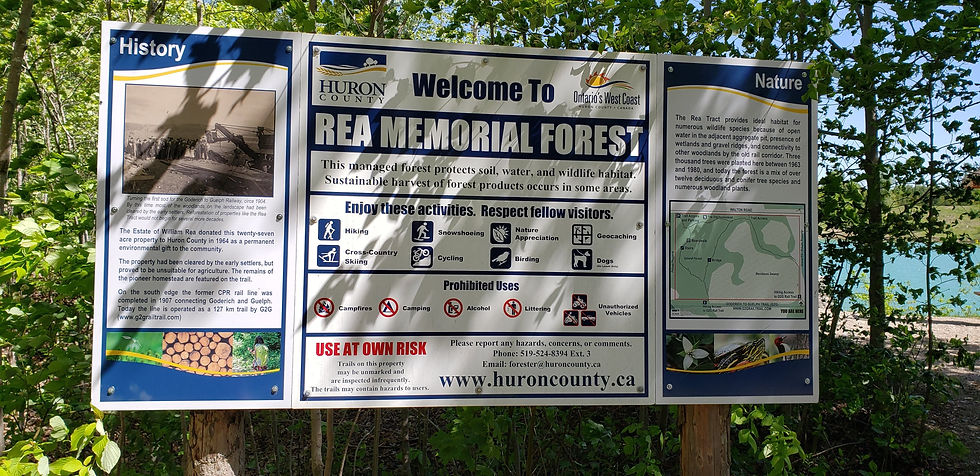Huron County History and Nature sign