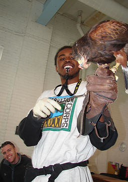Robert leading hawk demo during raptor session.jpg