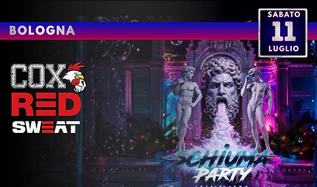 cox red sweat schiuma party, red bologna, 11 luglio 2026