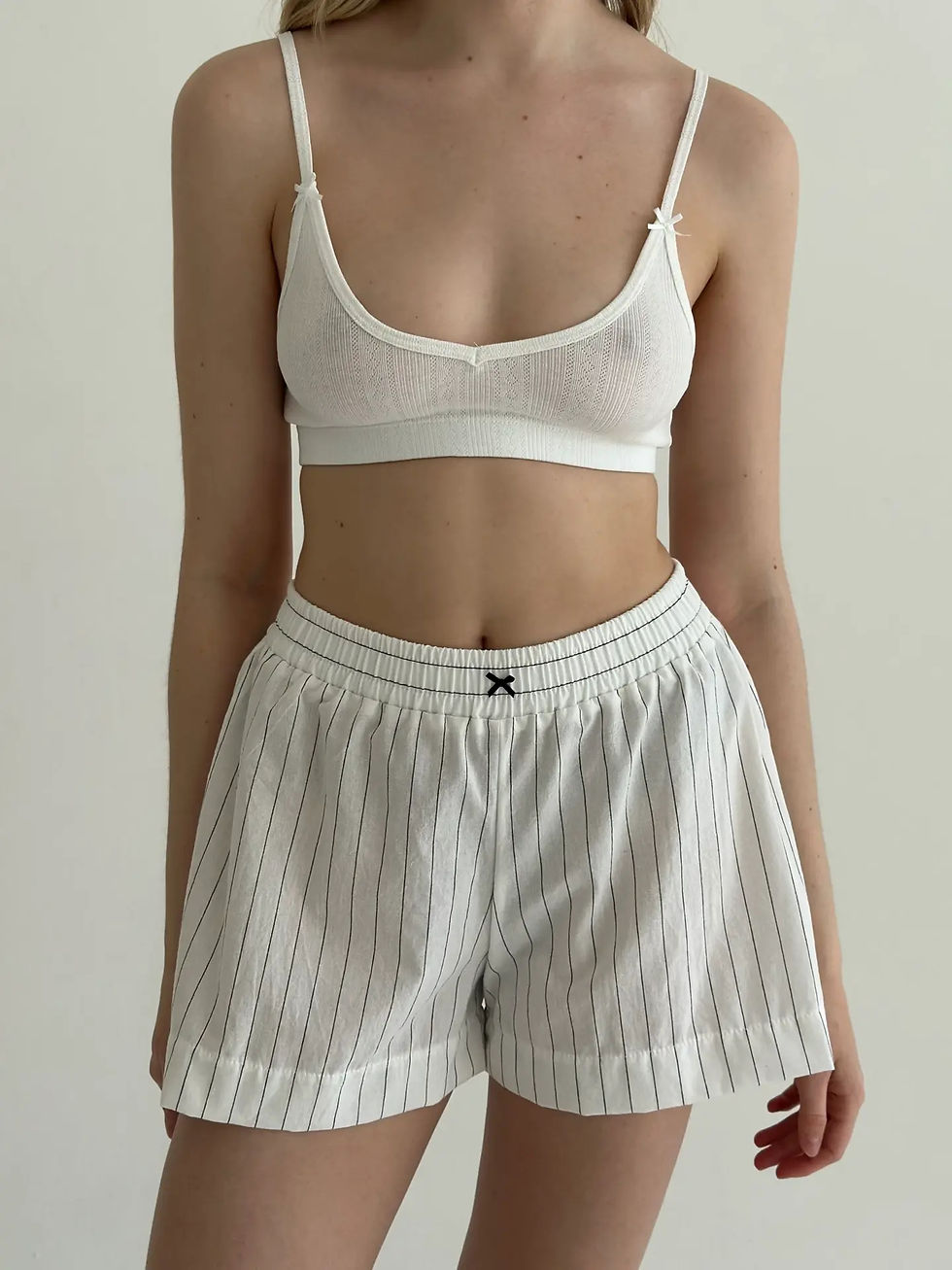 Прев'ю: Шорти смужка котон МОНО білий / чорний 