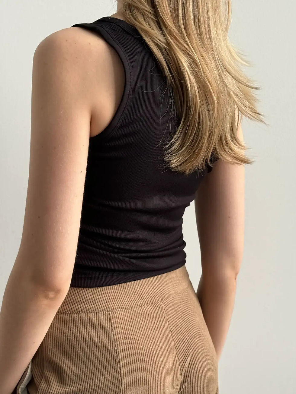 Прев'ю: Майка базова рубчик  чорна