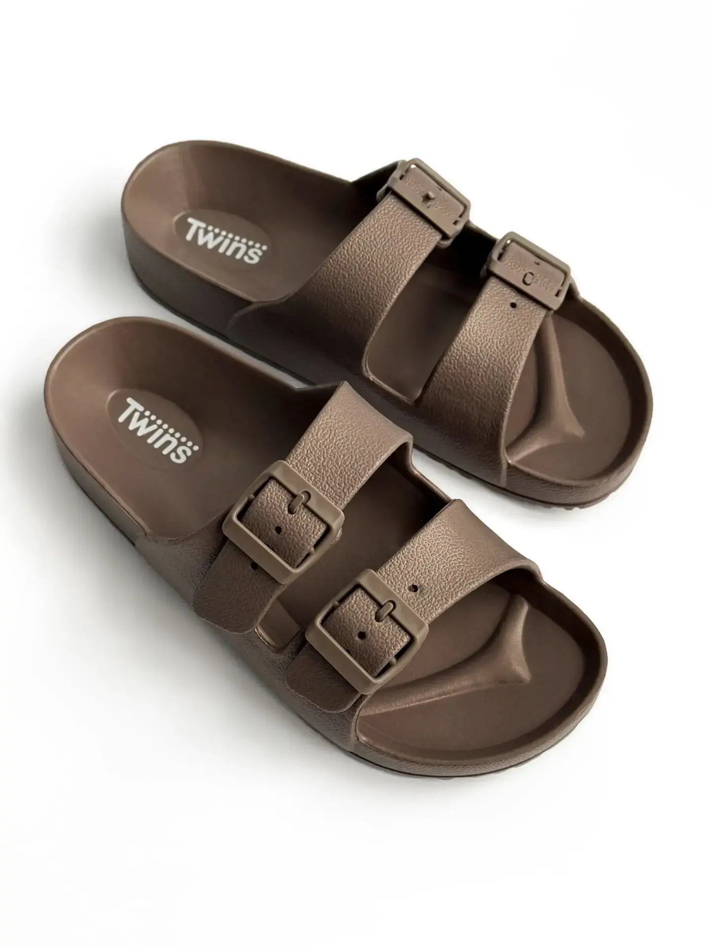 Twins капці пляжні та вуличні з регуляторами темно-шоколадні