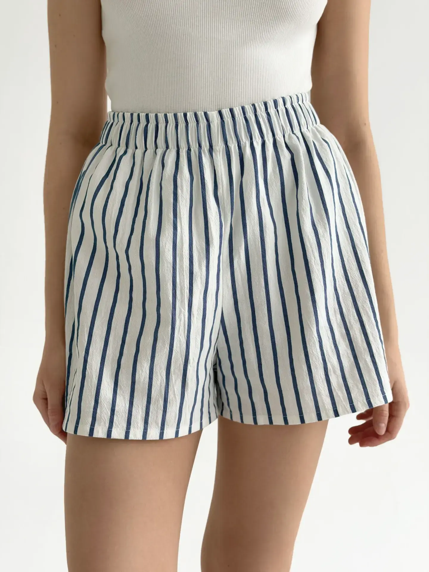 Шорти Моно котон “бірюзова смужка на молочному”