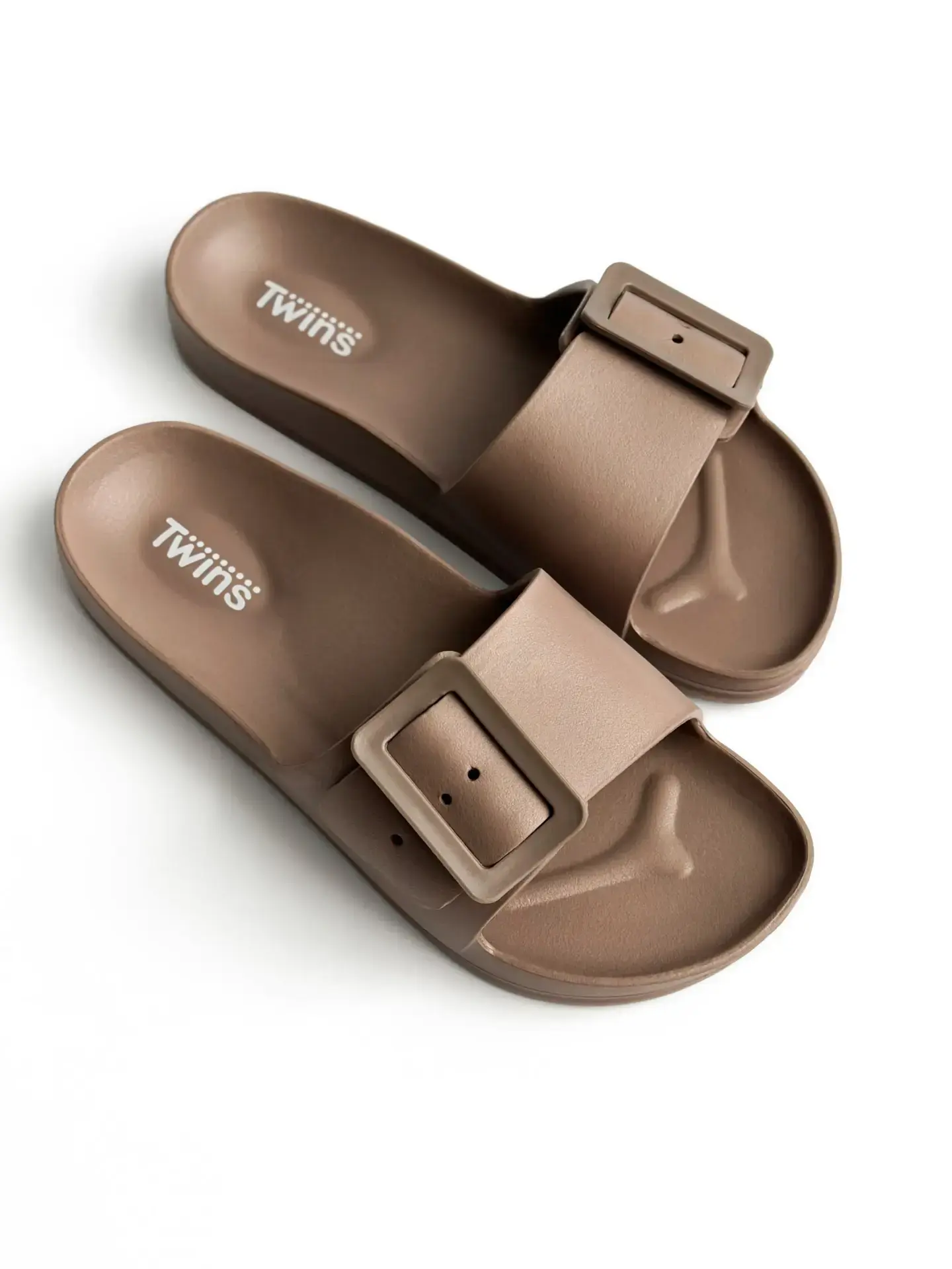 Twins капці пляжні та вуличні з ремінцем коричневі