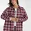 Прев'ю: Фланель Сорочка бордова “дрібна молочно-чорна клітинка”