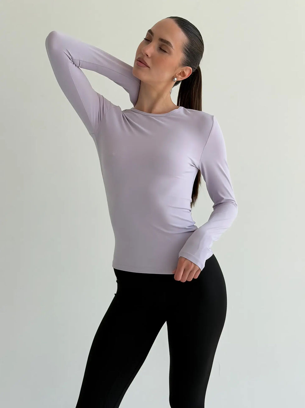 Прев'ю: Yoga лонгслів лавандовий 