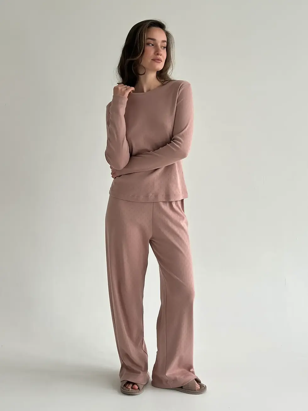 Прев'ю: Рібана лонгслів візон (без гудзика)