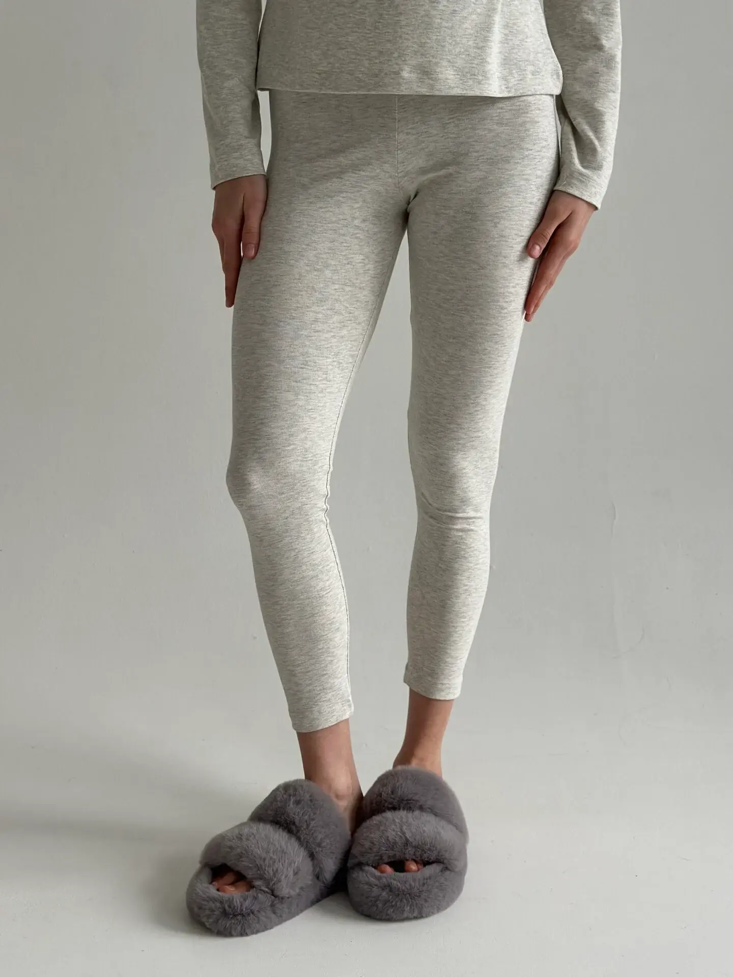 Трикотаж “Ніжність” Лосини бежево-сірі