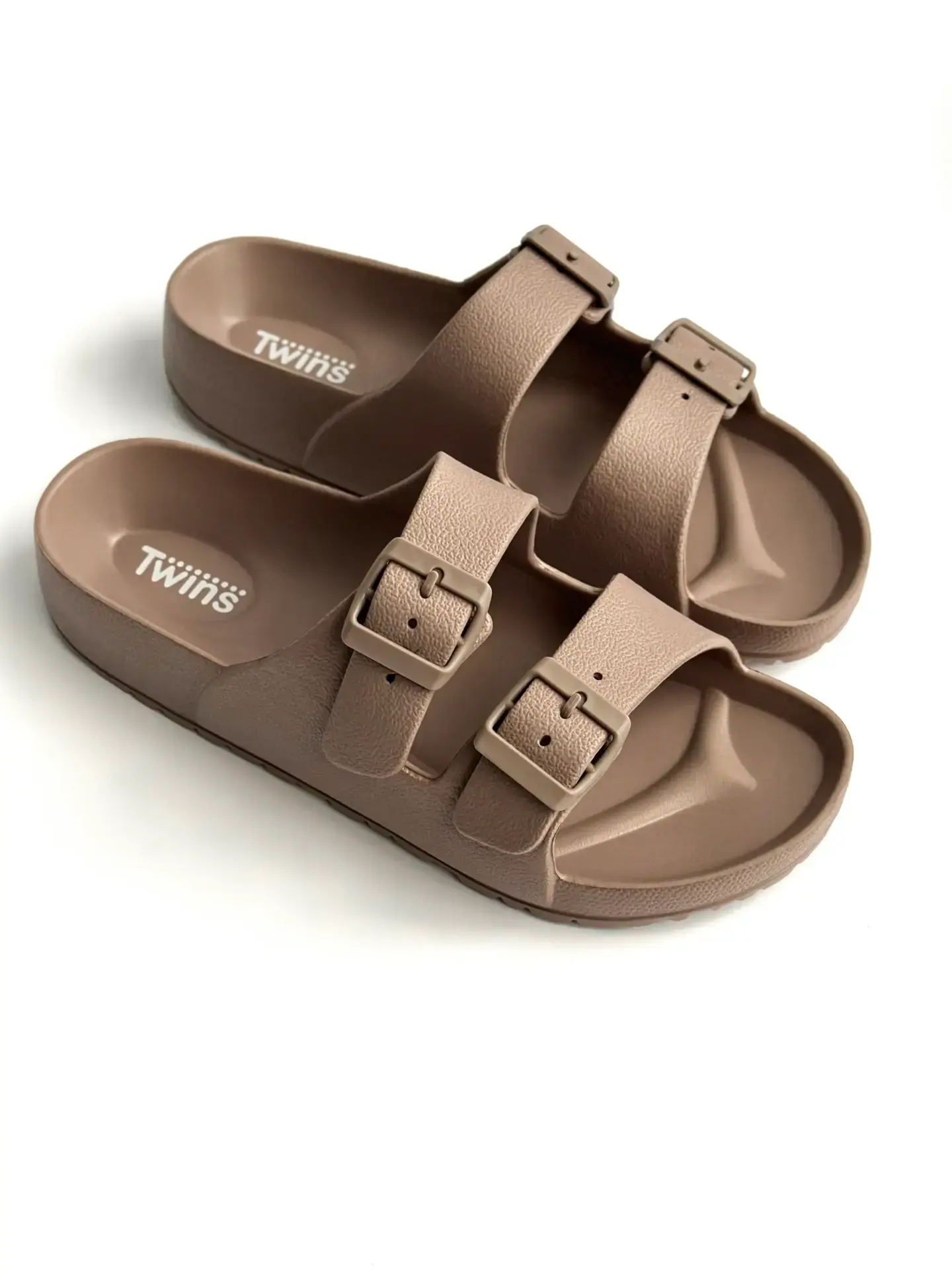 Twins капці пляжні та вуличні з регуляторами коричневі