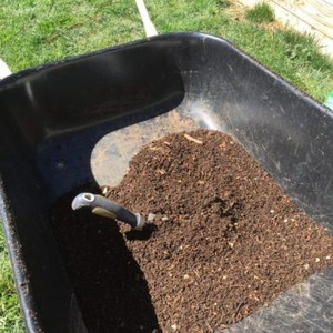 compost after it's been filtered through the compost sifter screen.
