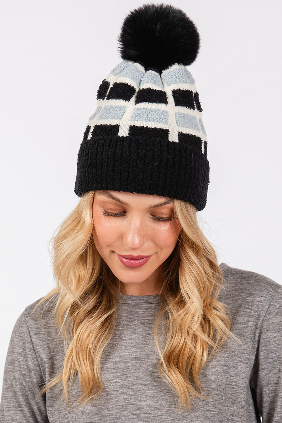 Thumbnail: Checkered Print Beanie