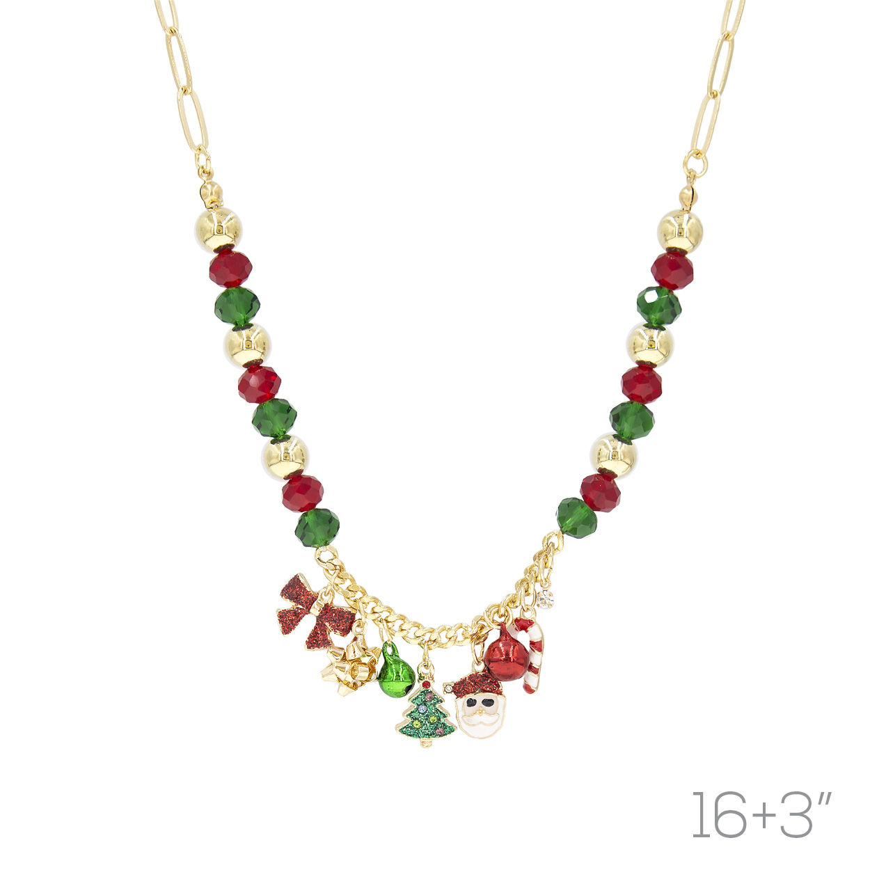 Christmas Bead/Charm Necklace
