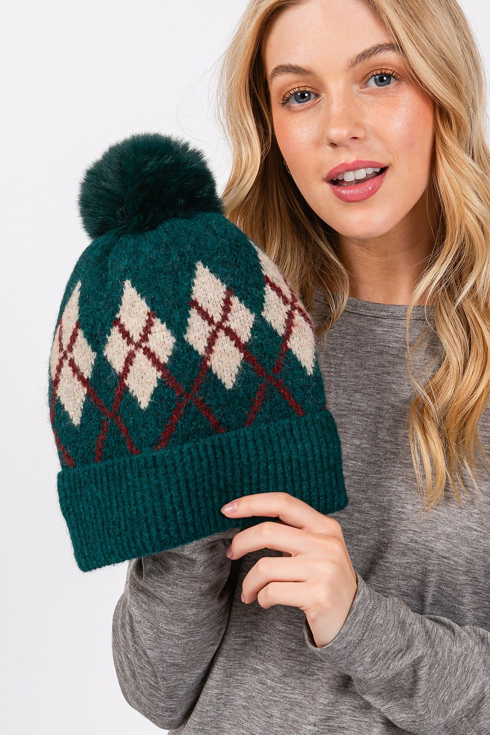 Thumbnail: Argyle Print Beanie