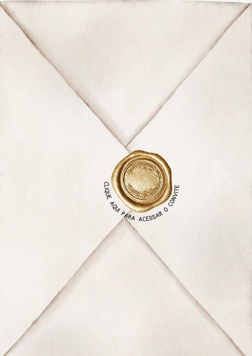 Carta principal do convite infinito de casamento minimalista, fundo claro, estilo clean, formato vertical, cores suaves, foco no texto.