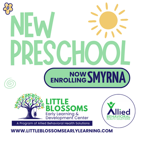 Little Blossoms logo is a tree with a child on a swing