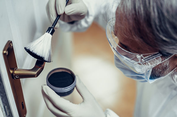 Rambo Investigations private investigator processing the scene