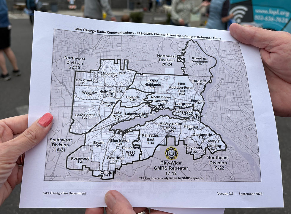 In an emergency, each neighborhood has a specific GRMS channel
