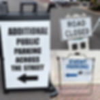 Temporary signs like these could also be used