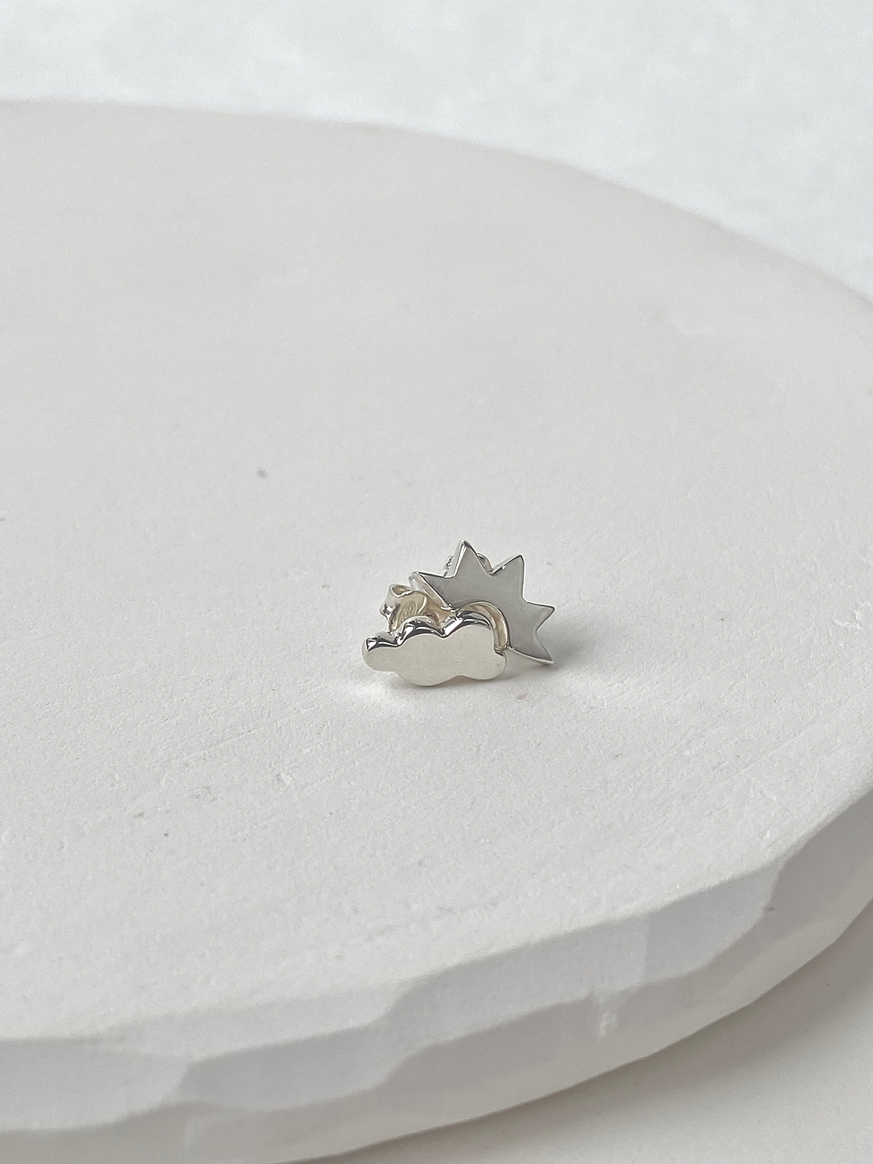 Miniature : Boucle d'oreille Soleil nuage/ Sun & cloud earring