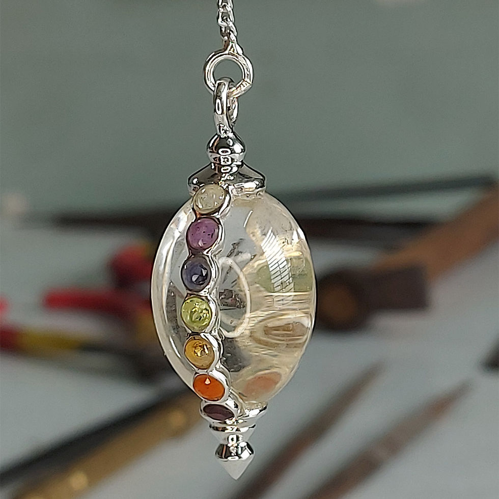 Miniatura: Péndulo de galería de piedras de los 7 chakras
