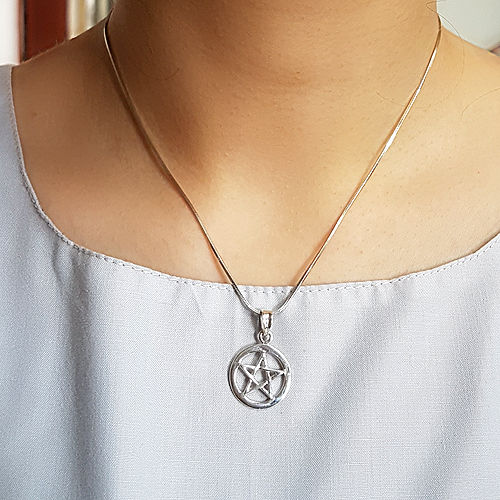 Thumbnail: Sterling Silver Pentacle Pendant
