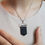 Thumbnail: large black tourmaline point pendant