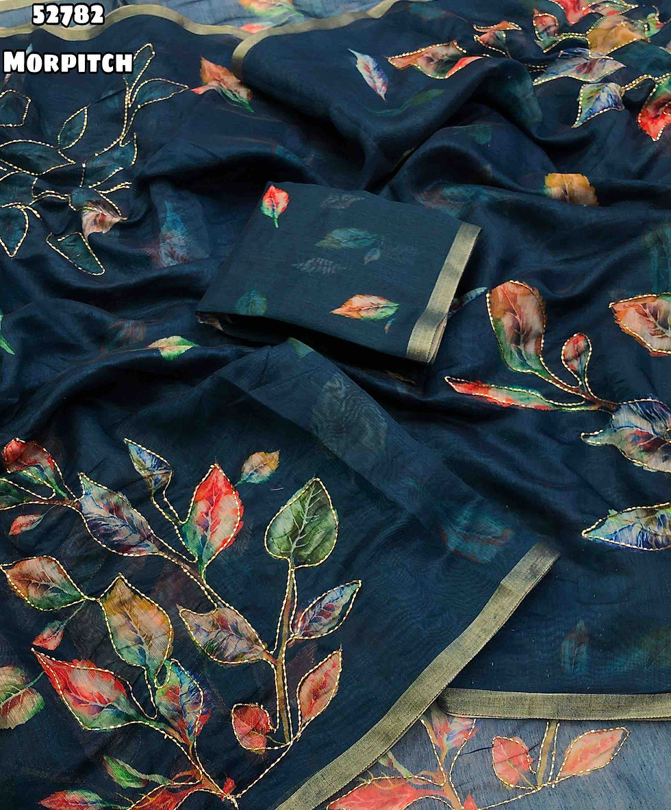 Thumbnail: Soft Chanderi Floral Saree