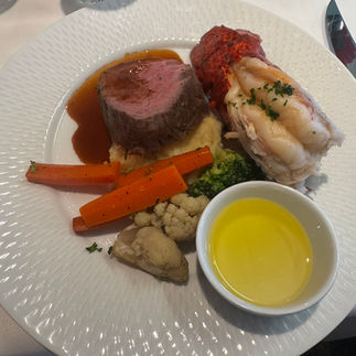 Best Surf & Turf at sea in Sun Princess' Sanctuary Dining Room, May 2025