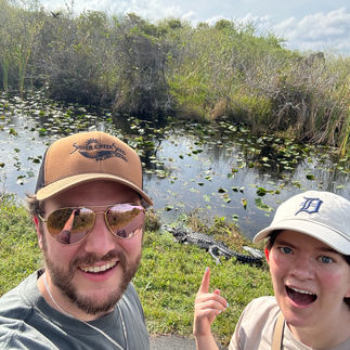 Selfies with the alligator locals in Everglades National Park near Shark Valley Visitor Center