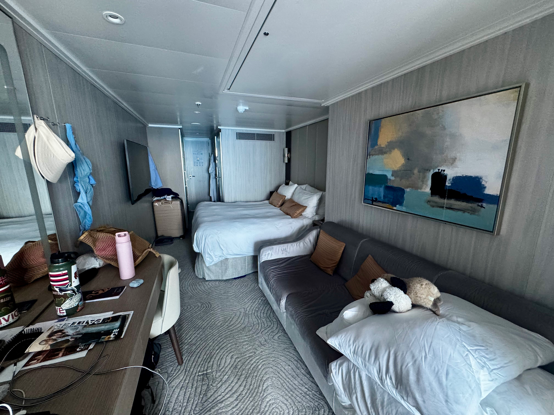Interior of Cabana Mini Suite Cabin 9328 aboard Sun Princess, May 2025