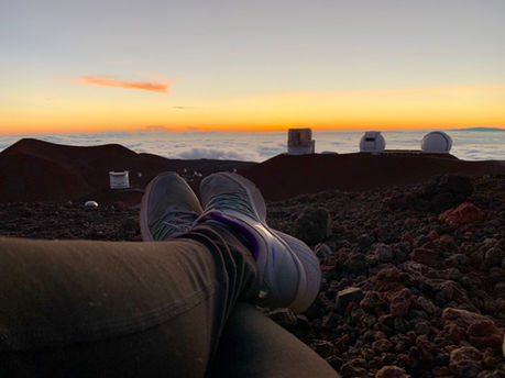 Sunset at Manua Kea Summit with clouds