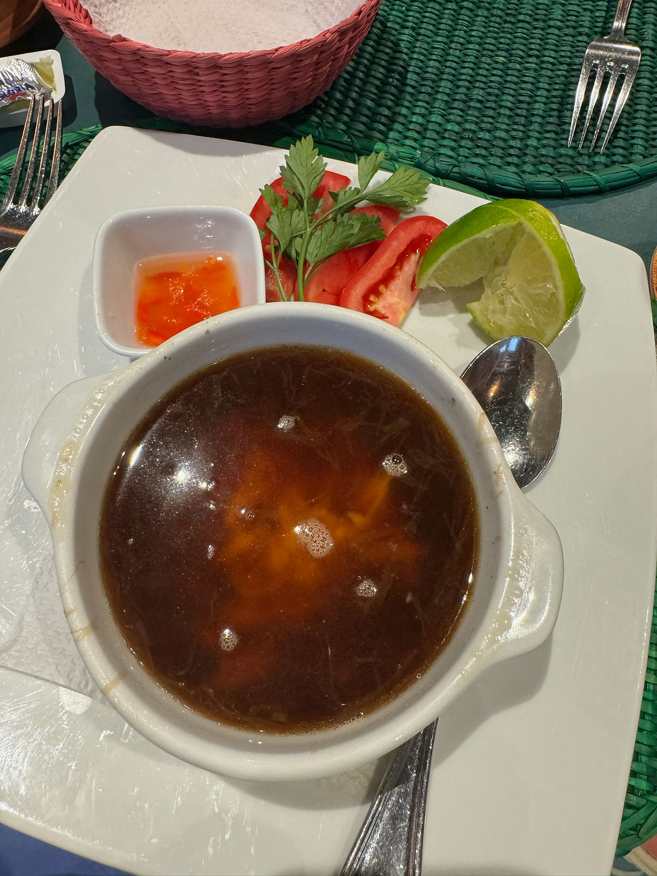 French Onion Soup Indio Feliz restaurant in Machu Picchu Pueblo / Aguas Calientes