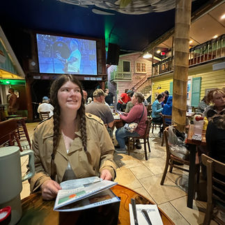 Admiring the interior of Margaritaville in Key West Florida