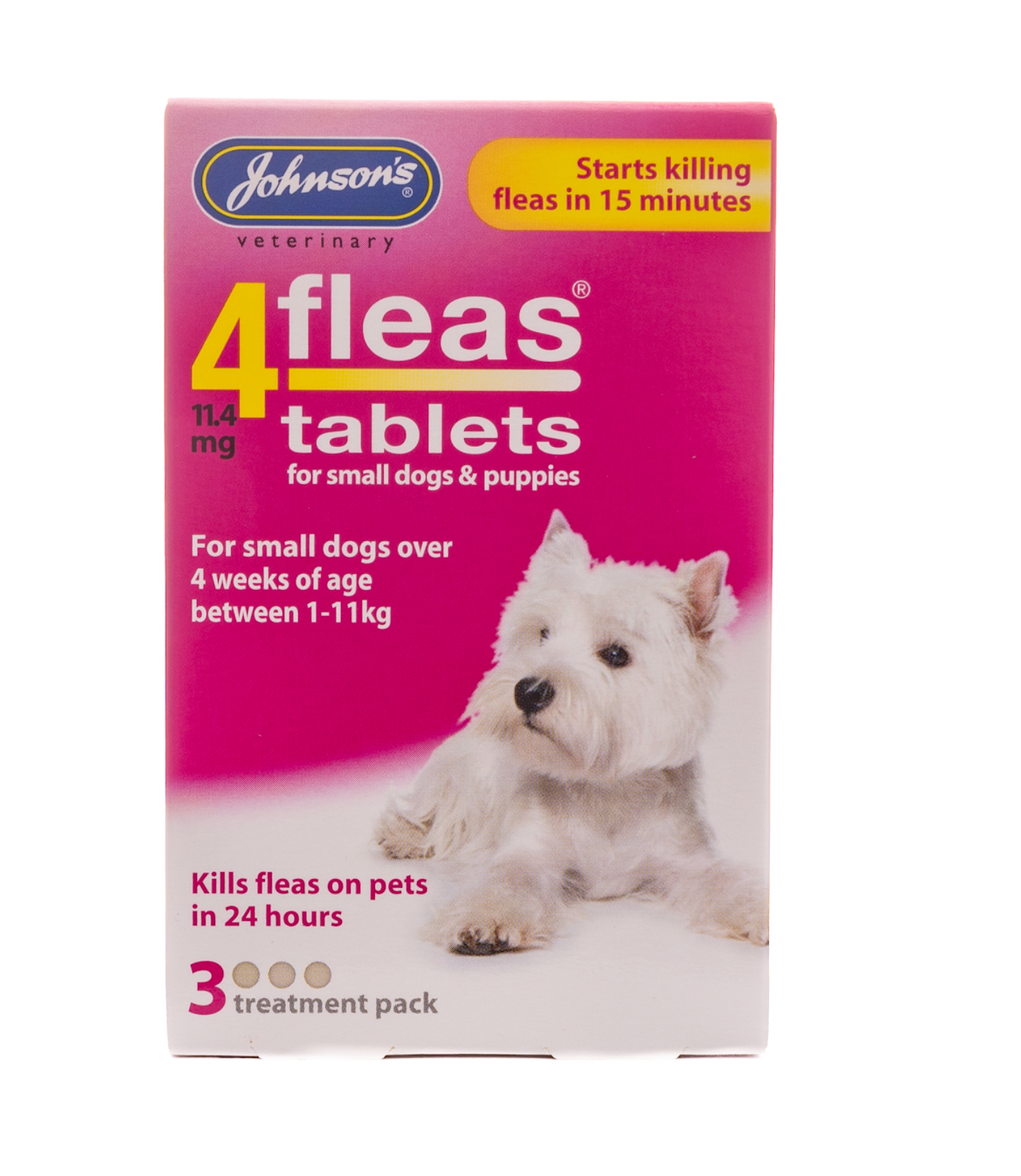 4fleas Tablets for Puppies & Small Dogs - 3 treatment pack