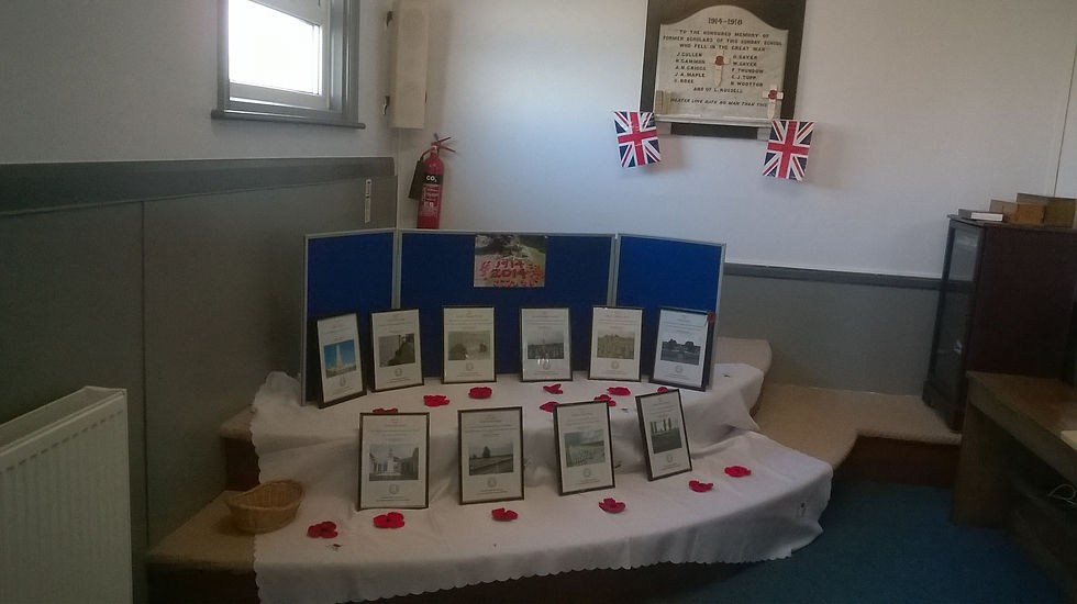 commemorating Sunday School pupils