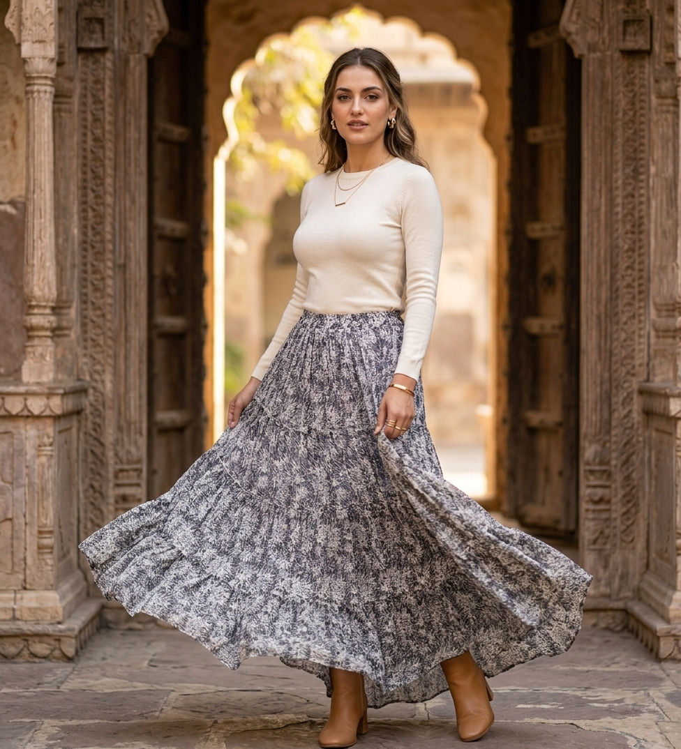 Floral Maxi Skirt