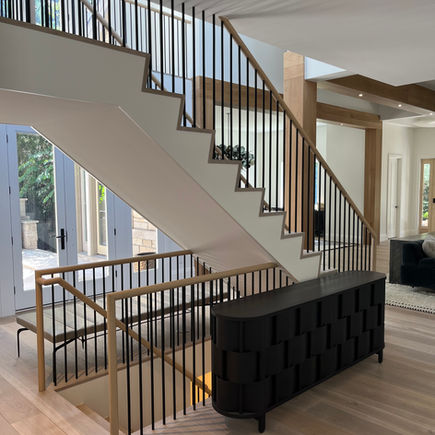 finished staircase and hallway