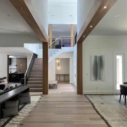 finished staircase and hallway