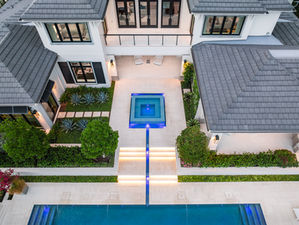 Aerial of spa courtyard