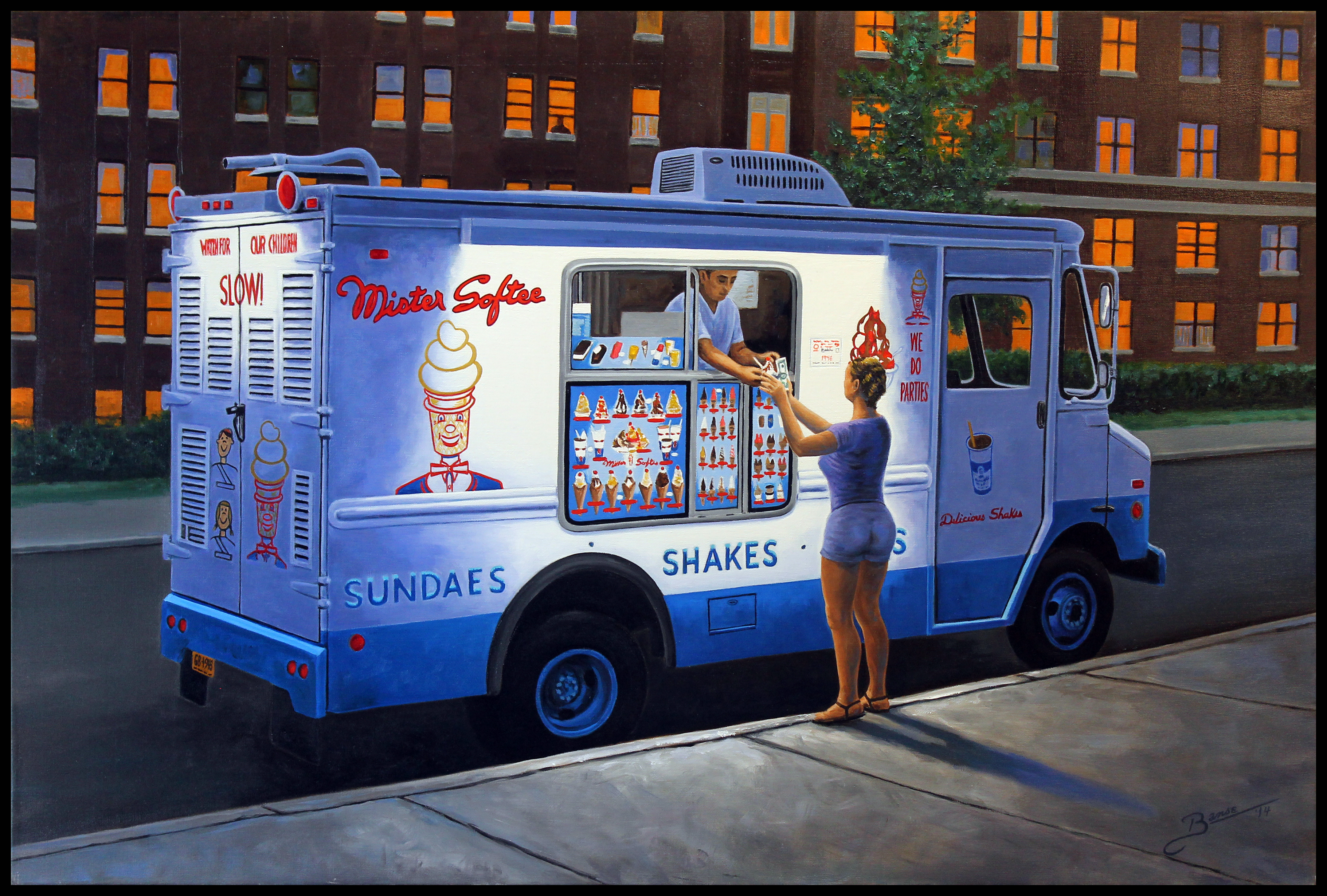 Mister Softee ( 2014 - 36 x 24 Oil On Linen Canvas )