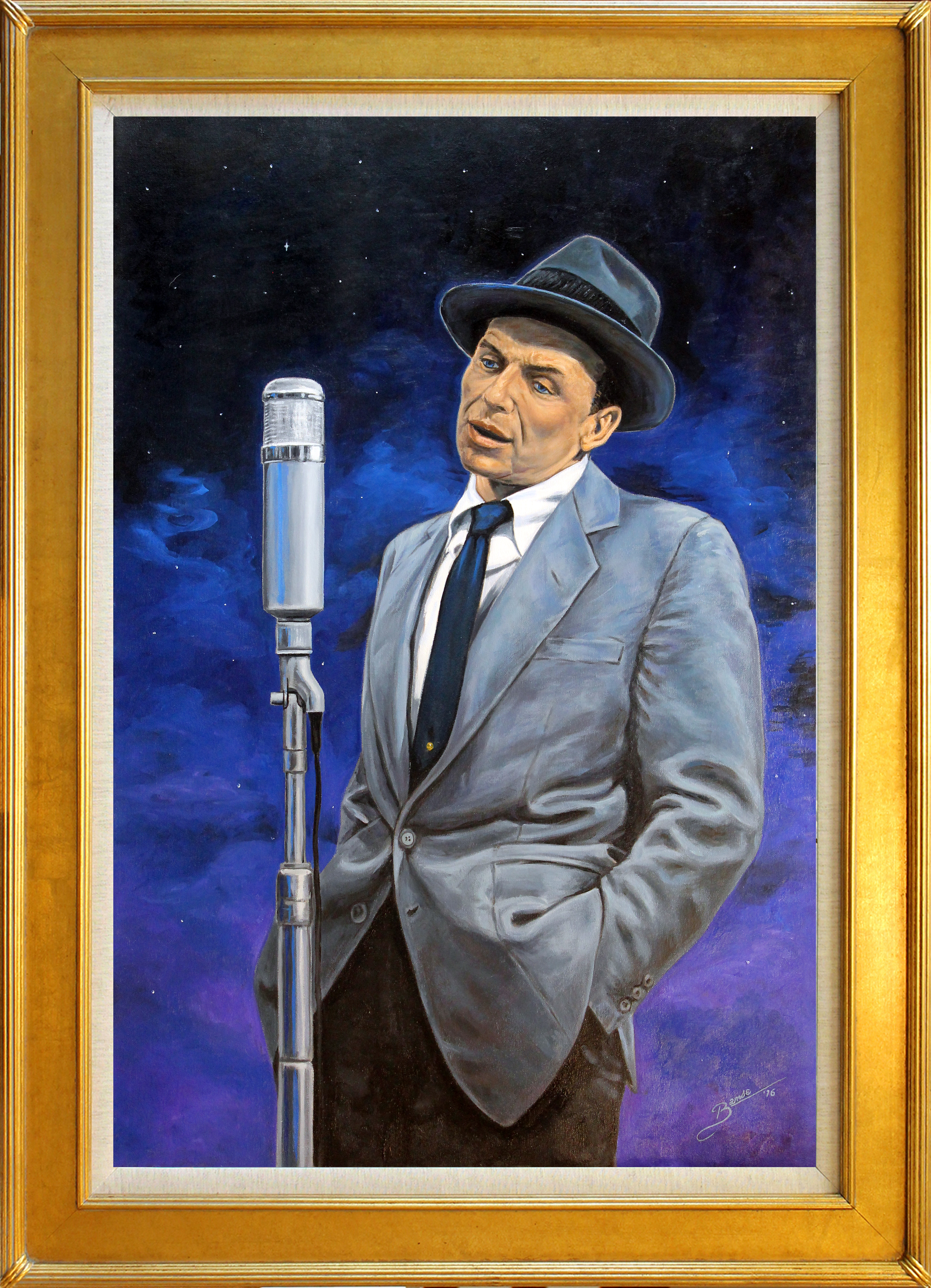 Moonlight Sinatra ( 2016 - 24 x 36 Oil On Linen Canvas ) 1