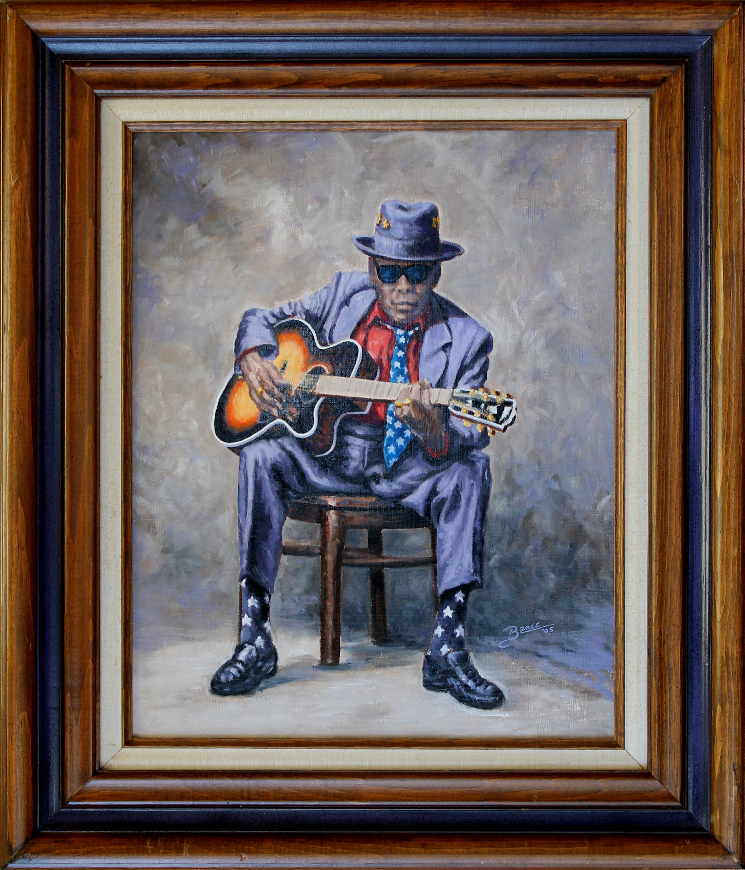 John Lee Hooker ( 2009 - 16 x 20 Oil On Canvas )