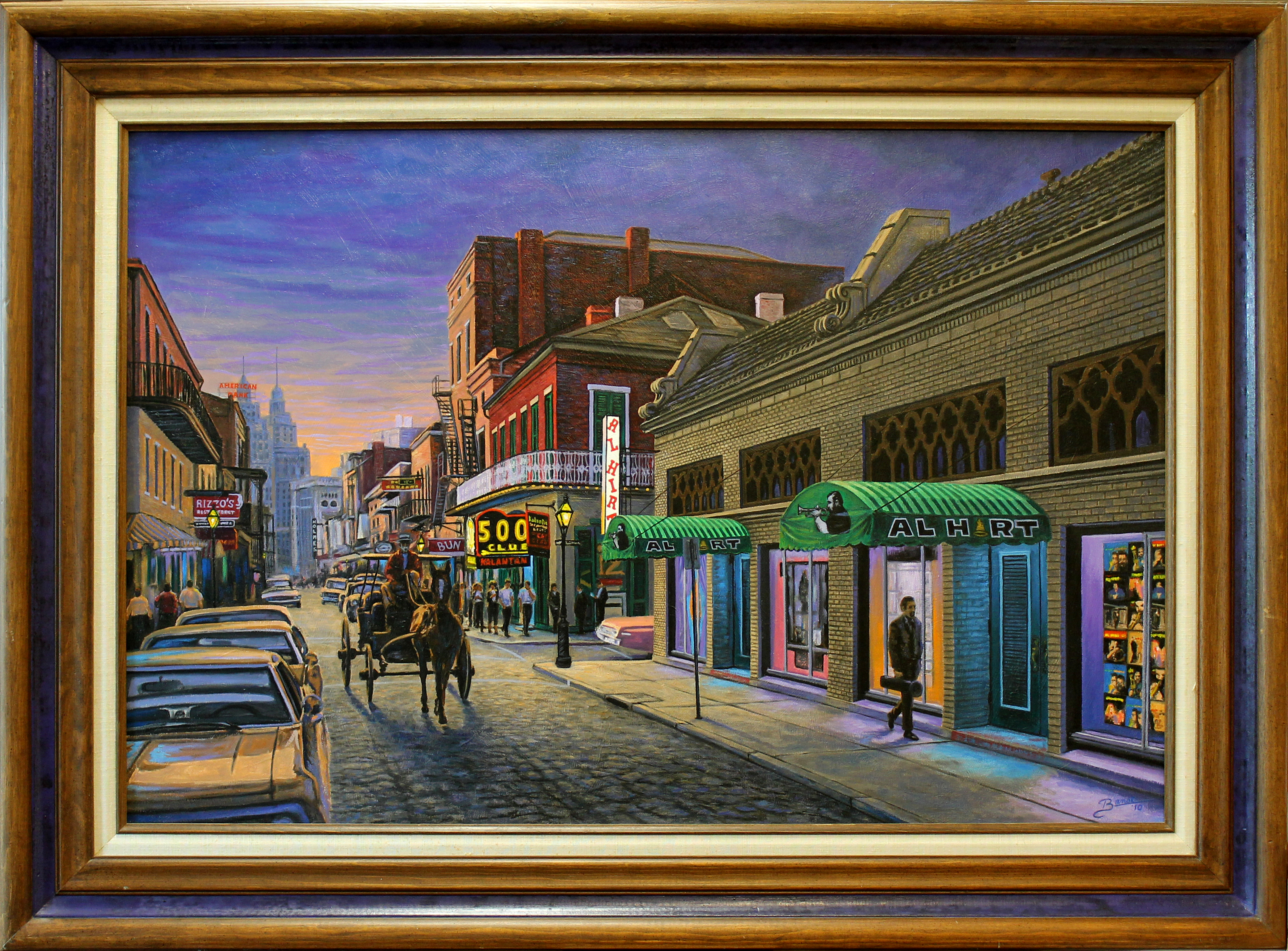 Al Hirt Club - Bourbon Street Circa 1965 ( 2010 - 36 x 24 Oil On Canvas )