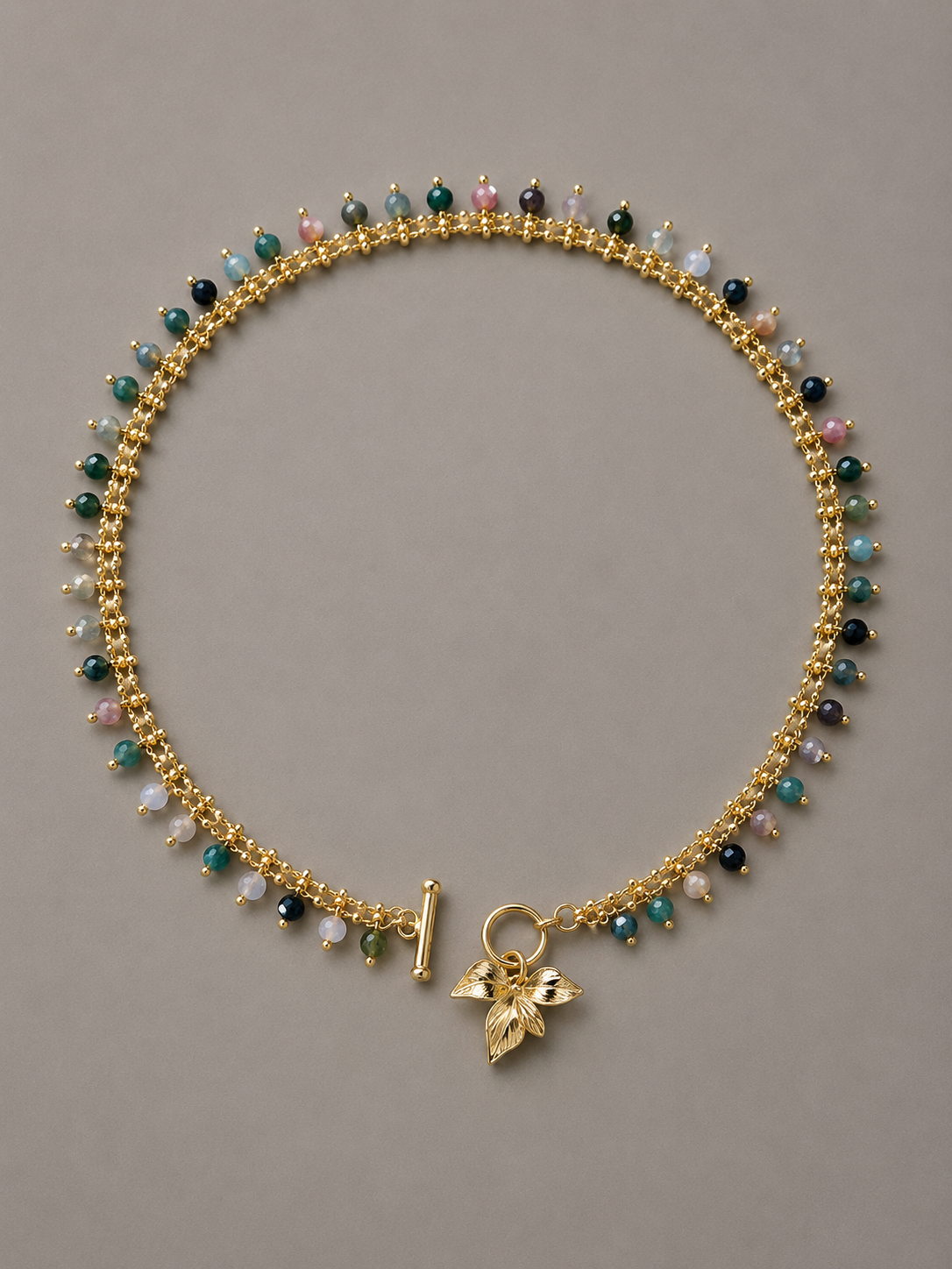 Mint agate choker